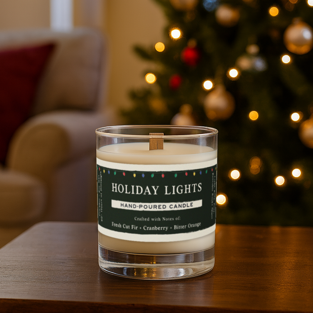 Holiday Lights Candle