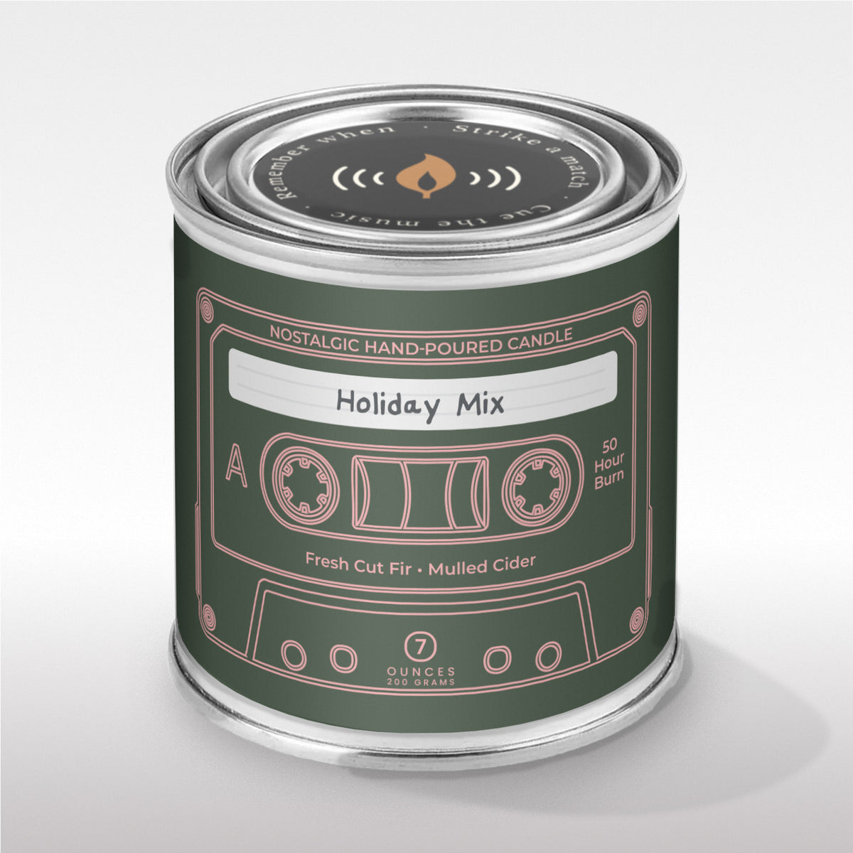 Holiday Mix Soundtrack Candle