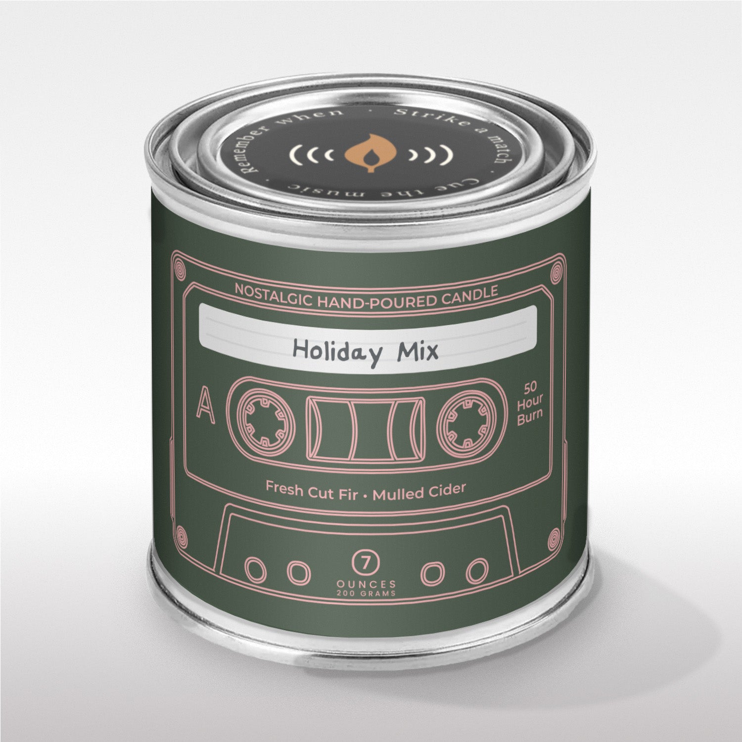 Holiday Mix Soundtrack Candle